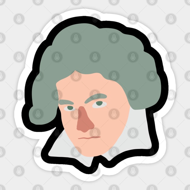 Beethoven (Flat Minimal) - German Classical Music Composer Sticker by isstgeschichte